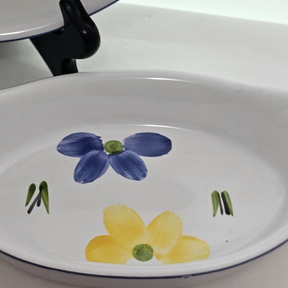 Maxam Italian Daisy Augratin Casserole Bowls 8.7" single portion Portugal set-2 - Picture 5 of 12